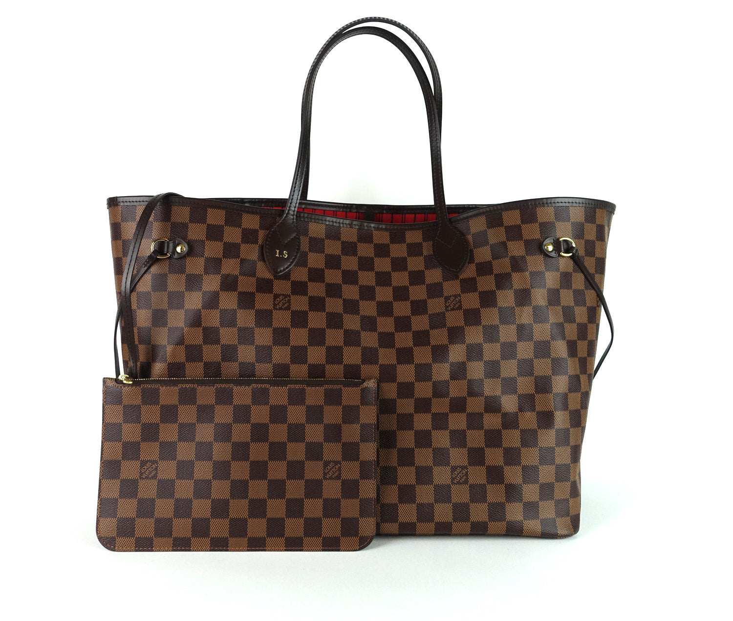 Louis Vuitto Neverfull GM Damier EbÃ¨ne Canvas Tote Bag