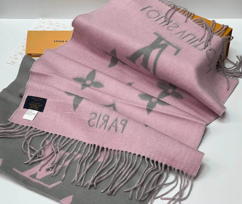 LV REYKJAVIK GRADIENT SCARF rose clair