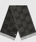 GG cashmere jacquard scarf for men