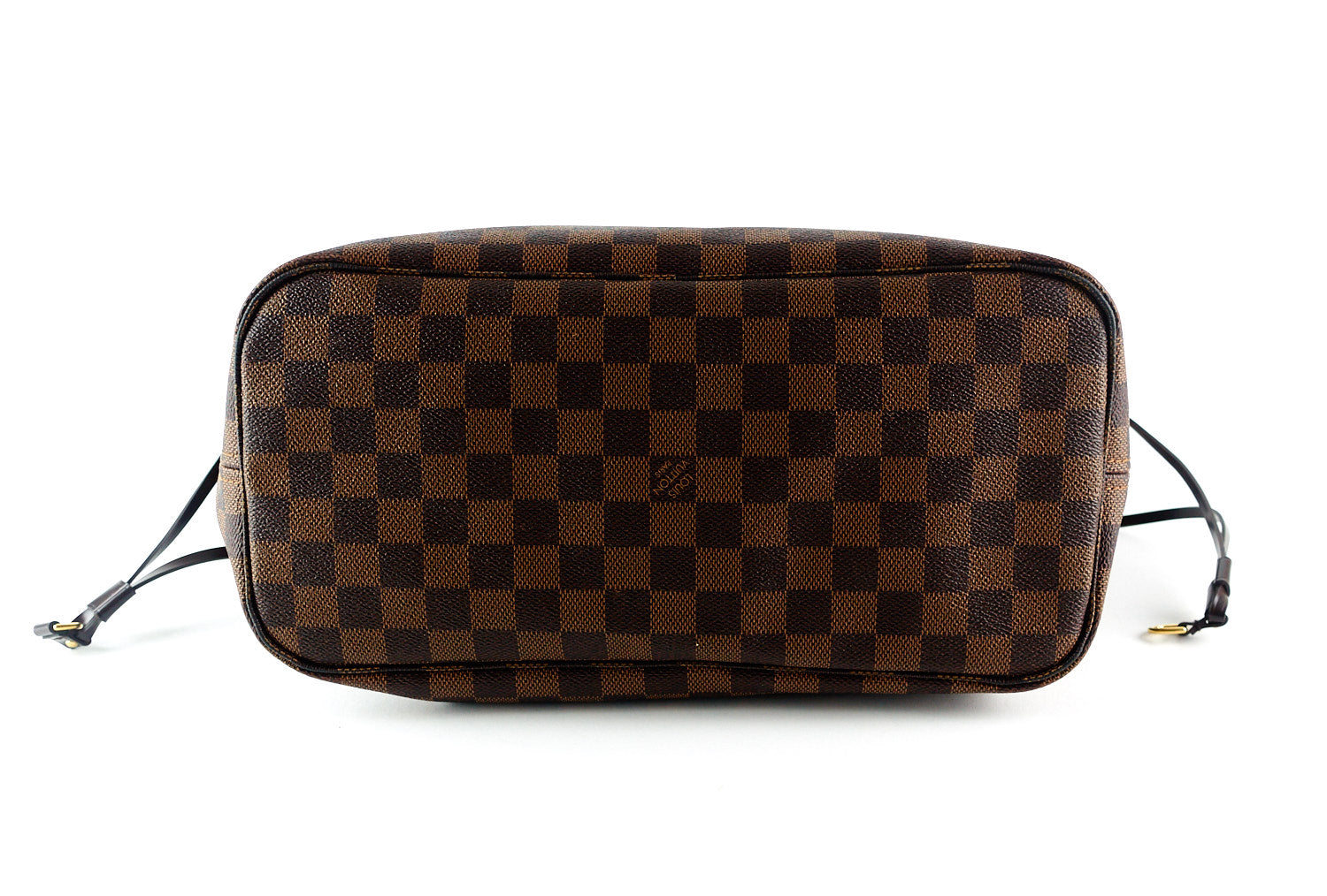 Louis Vuitto Neverfull MM Damier EbÃ¨ne Canvas Tote Bag with Pouch