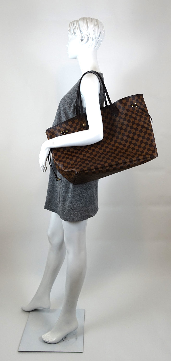 Louis Vuitto Neverfull GM Damier EbÃ¨ne Canvas Tote Bag
