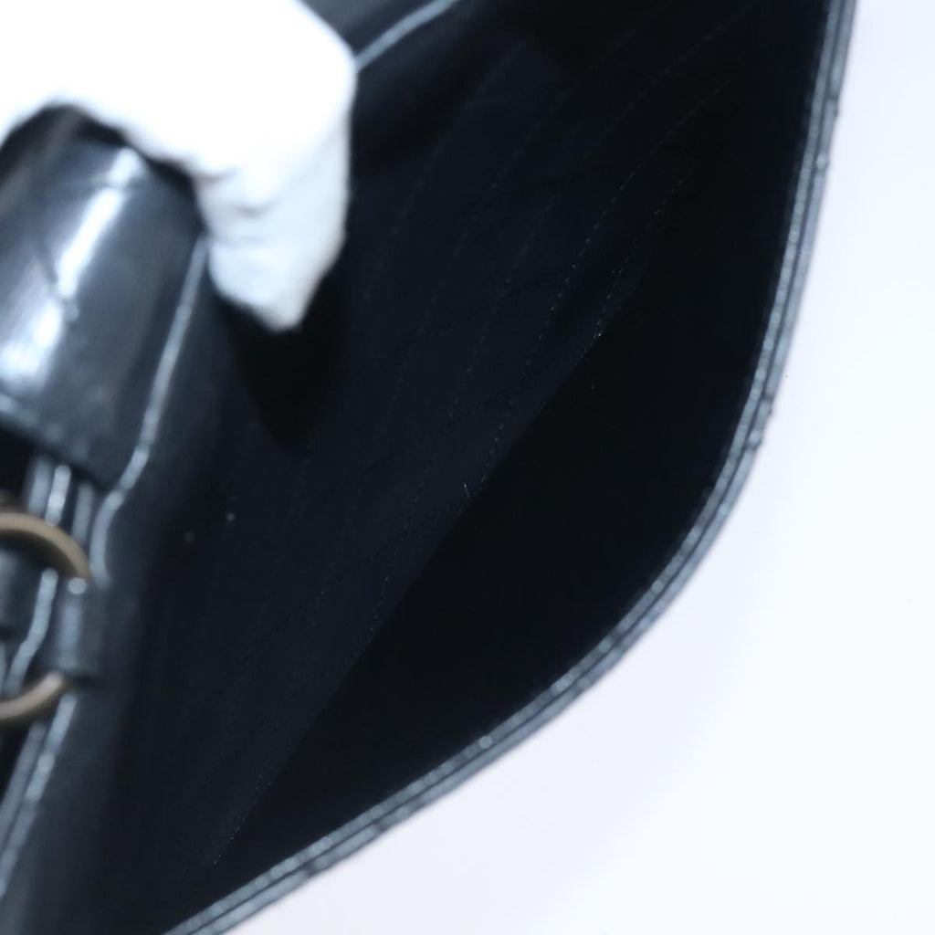 CHANEL Hand Bag Lamb Skin Black CC PP003