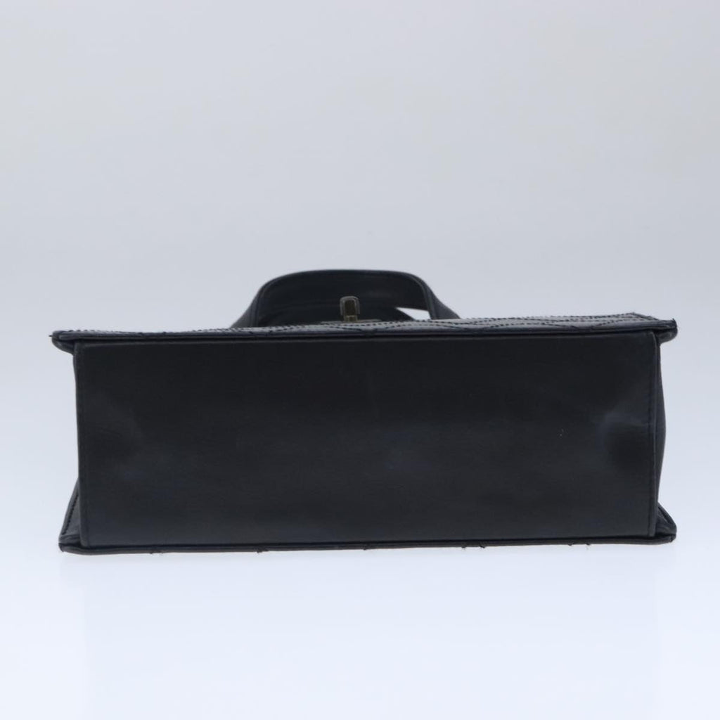 CHANEL Hand Bag Lamb Skin Black CC PP003