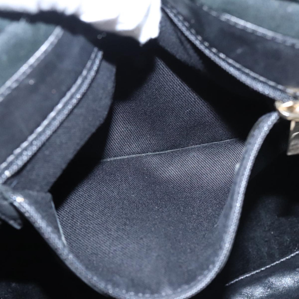 CHANEL Hand Bag Mouton Black CC PP007