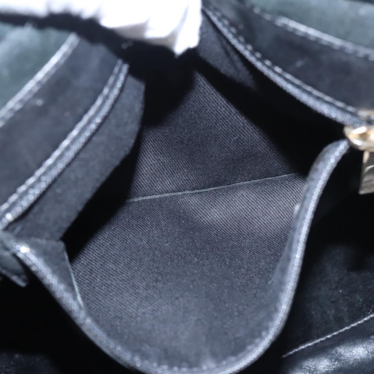 CHANEL Hand Bag Mouton Black CC PP007