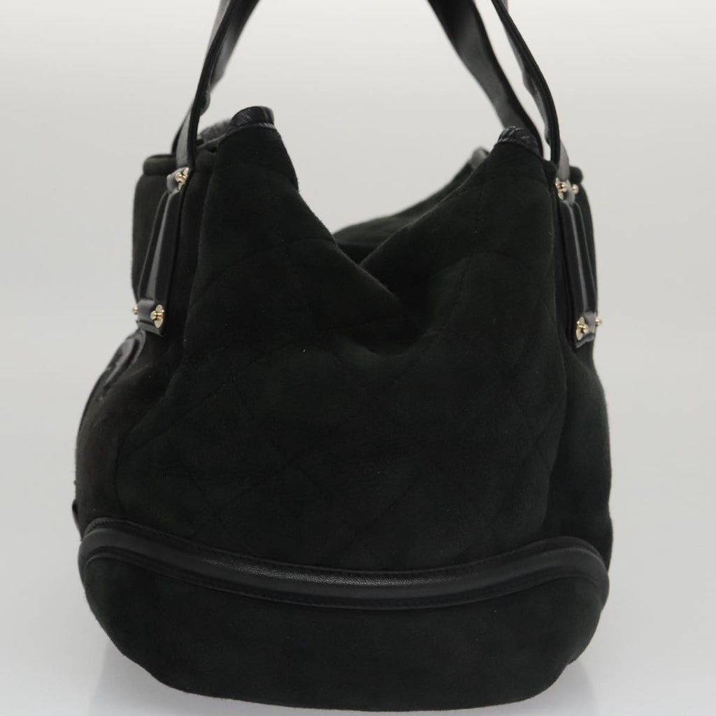 CHANEL Hand Bag Mouton Black CC PP007