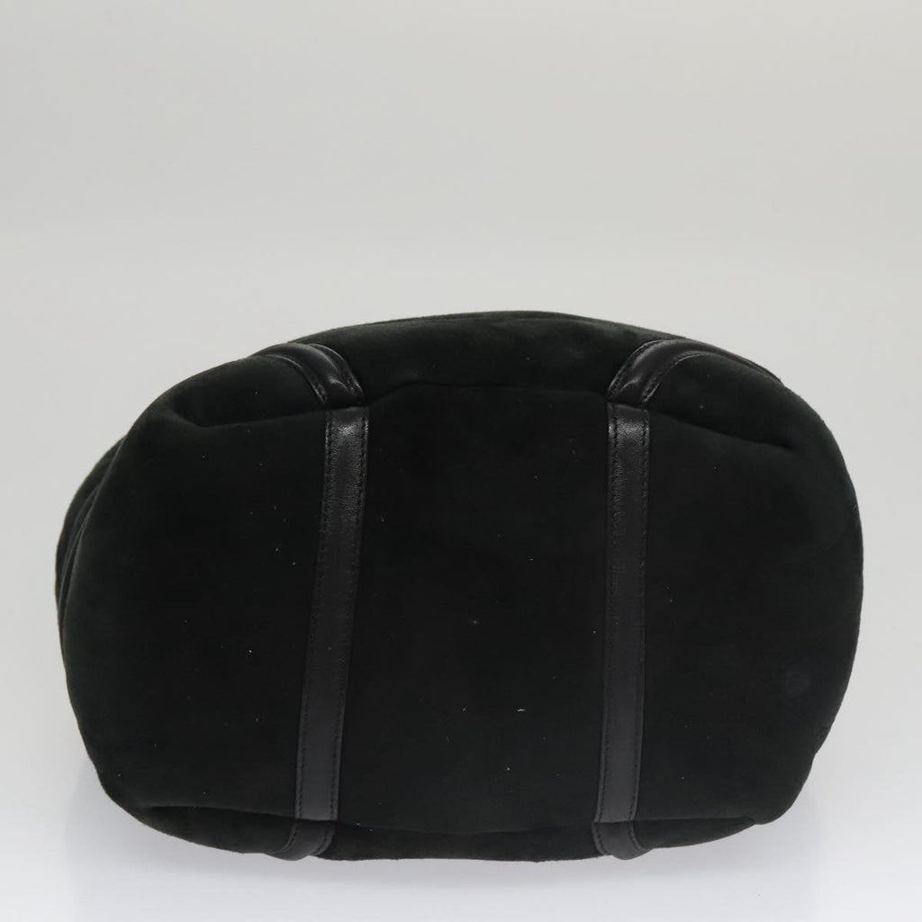 CHANEL Hand Bag Mouton Black CC PP007