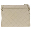 CHANEL Shoulder Bag Lamb Skin Beige Gold CC PP014