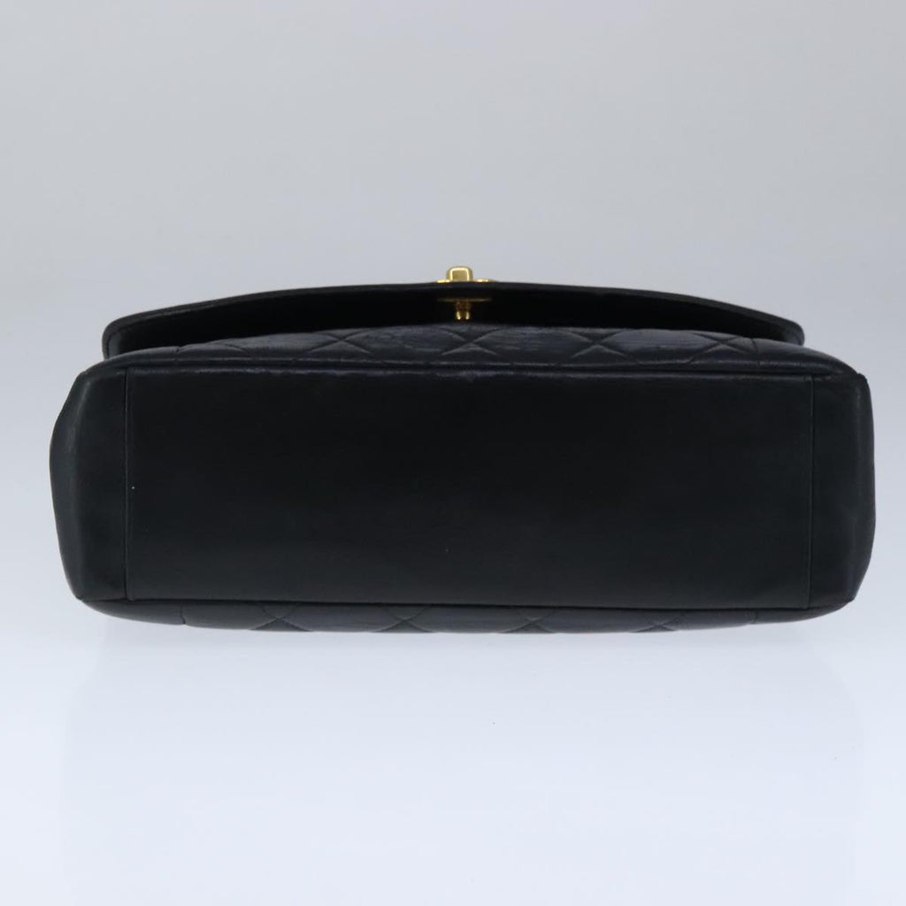 CHANEL Diana 22 Chain Shoulder Bag Lamb Skin Black Gold CC PP016