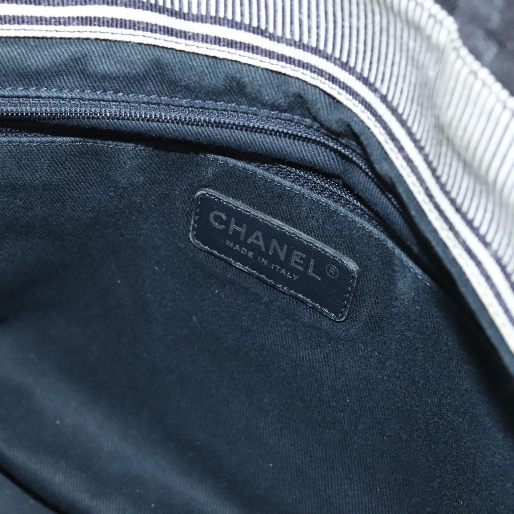 CHANEL Tote Bag Denim Navy CC PP037