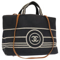 CHANEL Tote Bag Denim Navy CC PP037