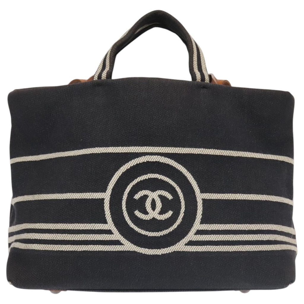CHANEL Tote Bag Denim Navy CC PP037