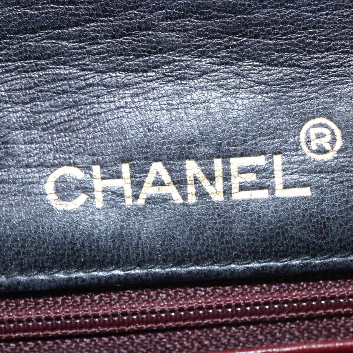 CHANEL Mini Materasse 17 Chain Shoulder Bag Lamb Skin Black Gold CC PP038
