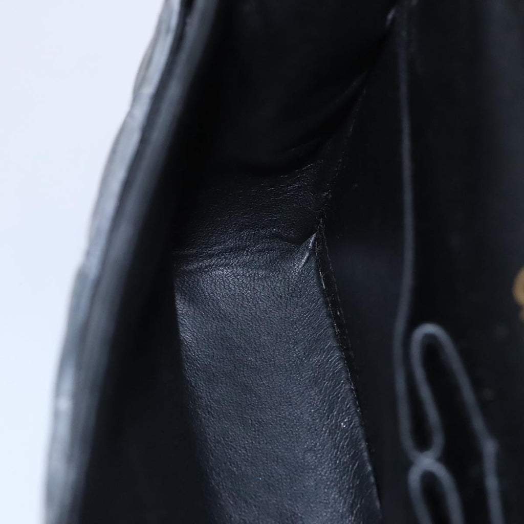 CHANEL Matelasse 23 Chain Shoulder Bag Enamel Black Gold CC PP045