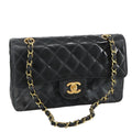 CHANEL Matelasse 23 Chain Shoulder Bag Enamel Black Gold CC PP045