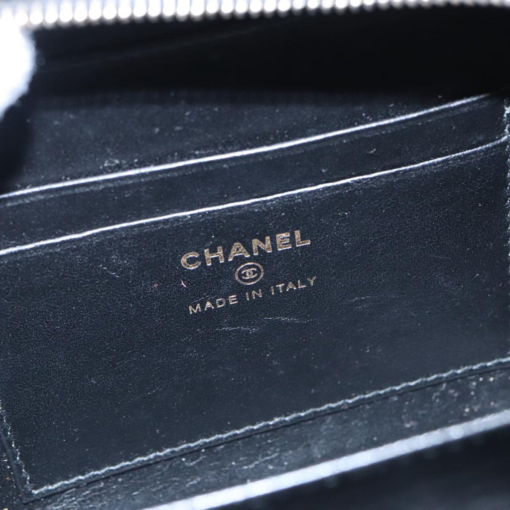 CHANEL Matelasse Chain Shoulder Bag Caviar Skin Black Gold CC PP102