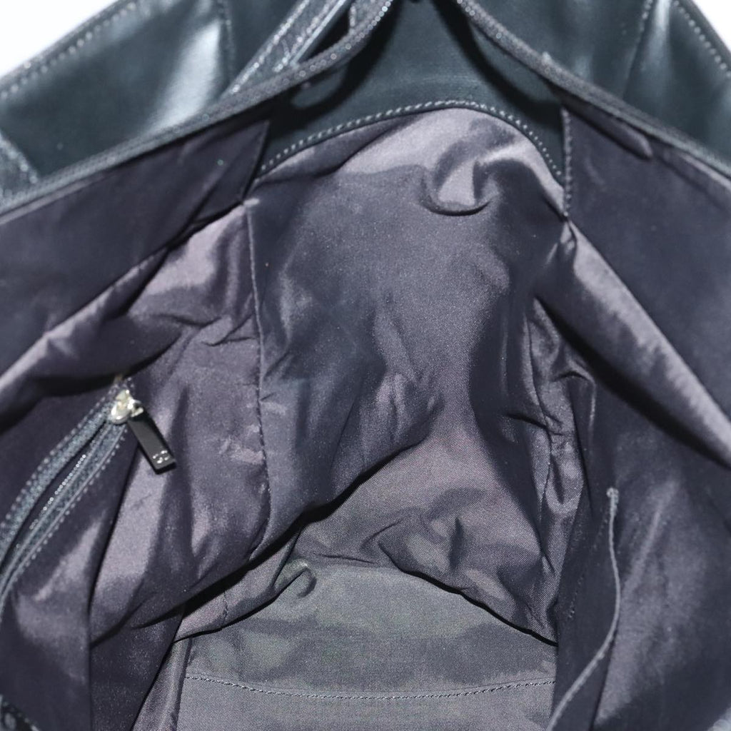 CHANEL Matelasse Tote Bag Leather PVC Black Gold CC PP103