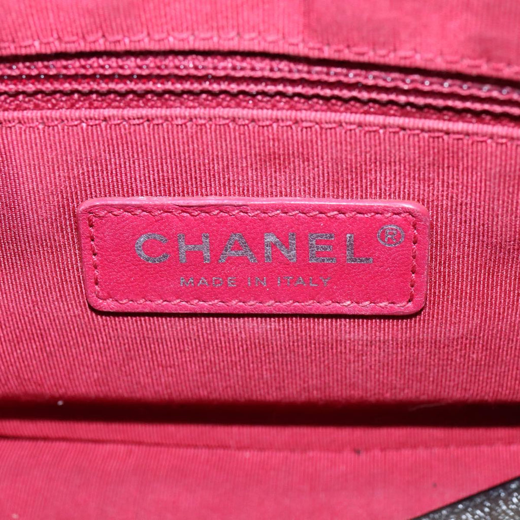 CHANEL Matelasse Chain Shoulder Bag Lamb Skin Blue CC PP130