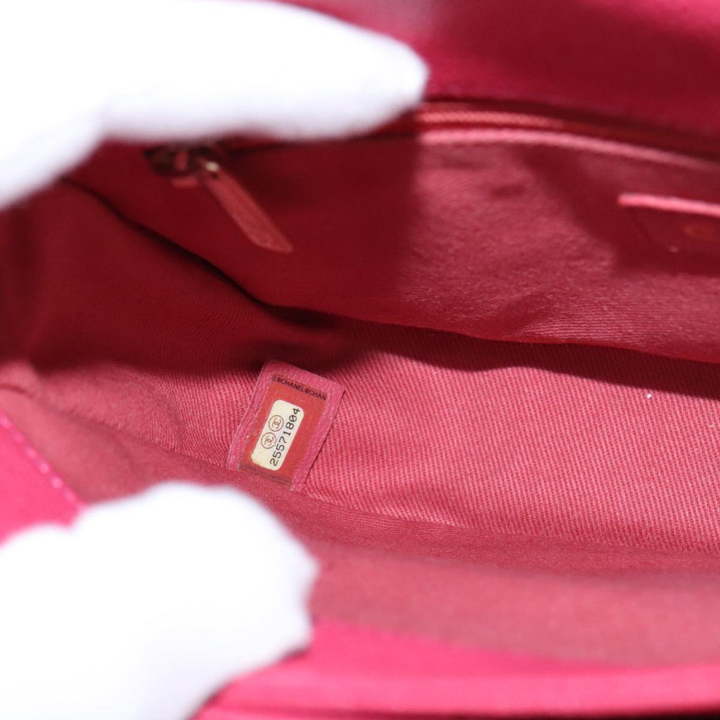 CHANEL Matelasse Chain Shoulder Bag Caviar Skin Pink CC PP143A