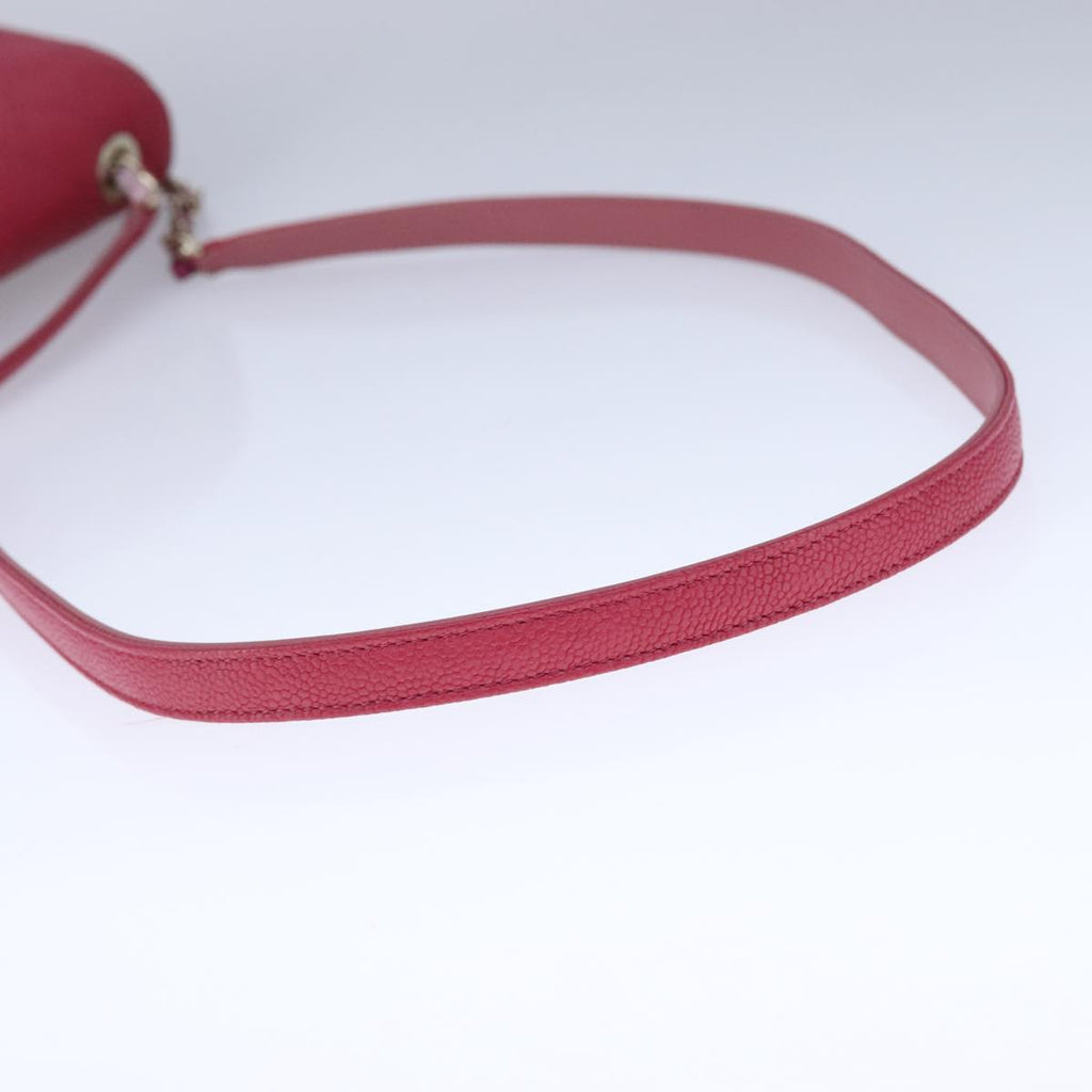CHANEL Matelasse Chain Shoulder Bag Caviar Skin Pink CC PP143A