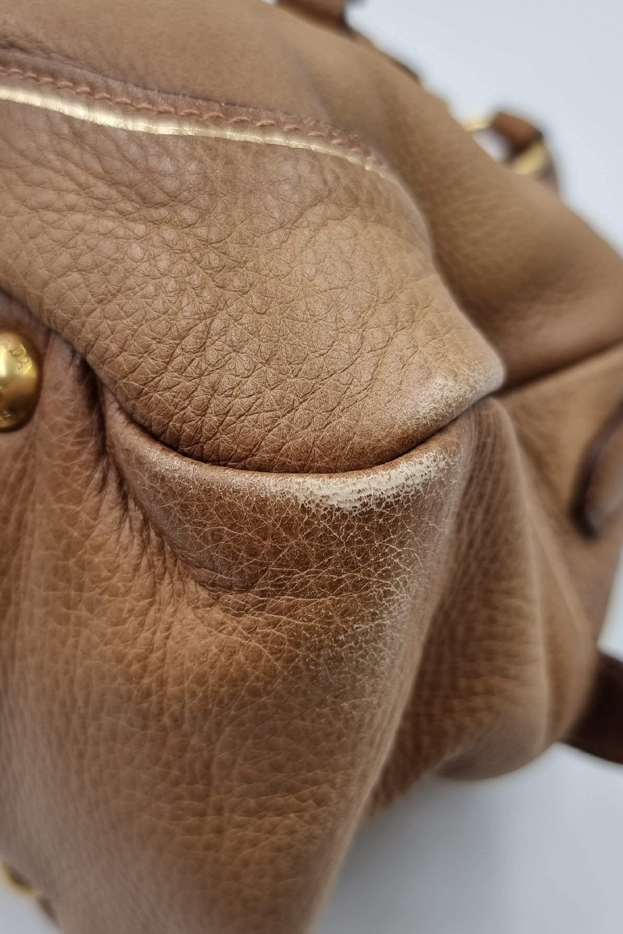 Cervo Antik Bowler Bag Light Brown