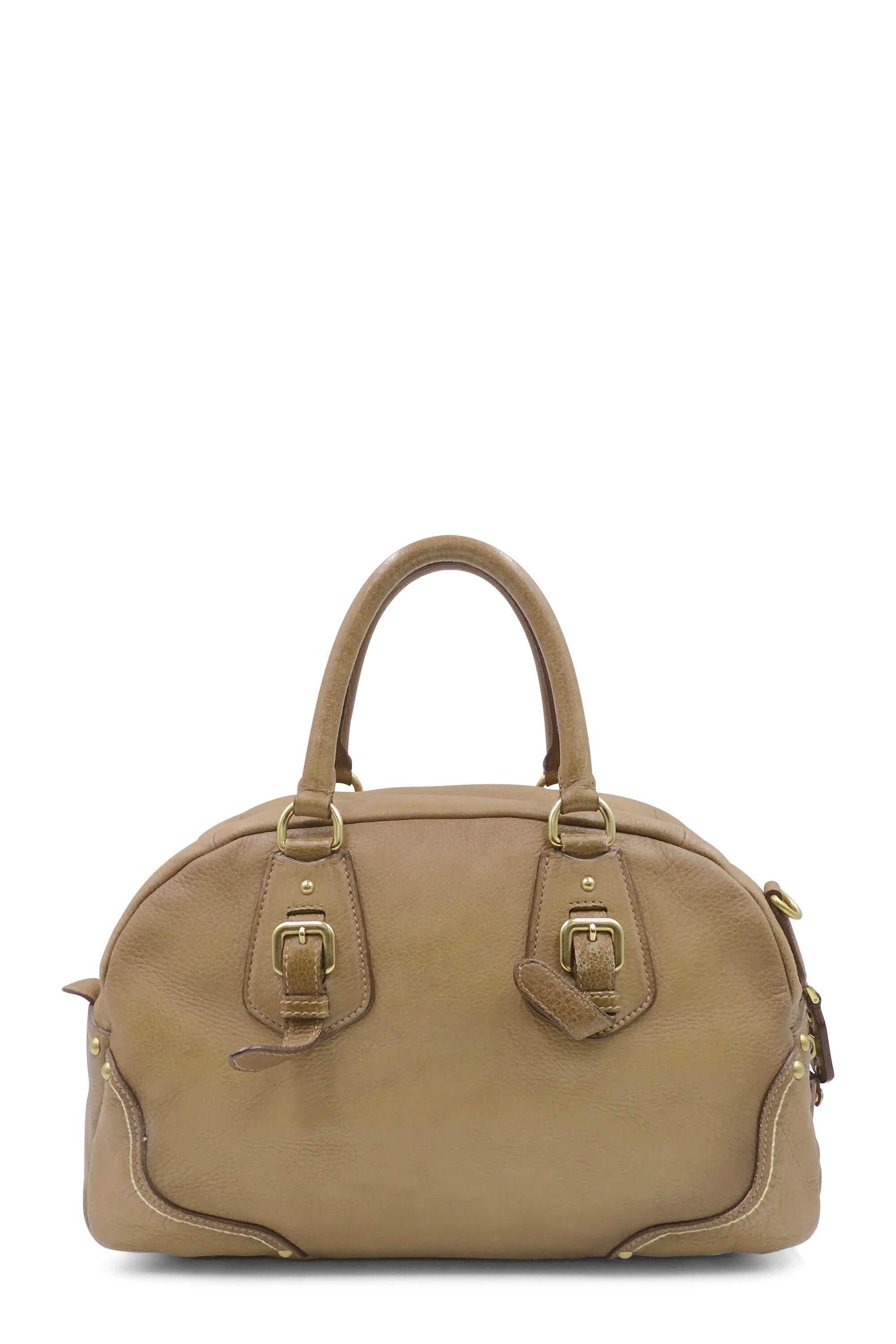 Cervo Antik Bowler Bag Light Brown