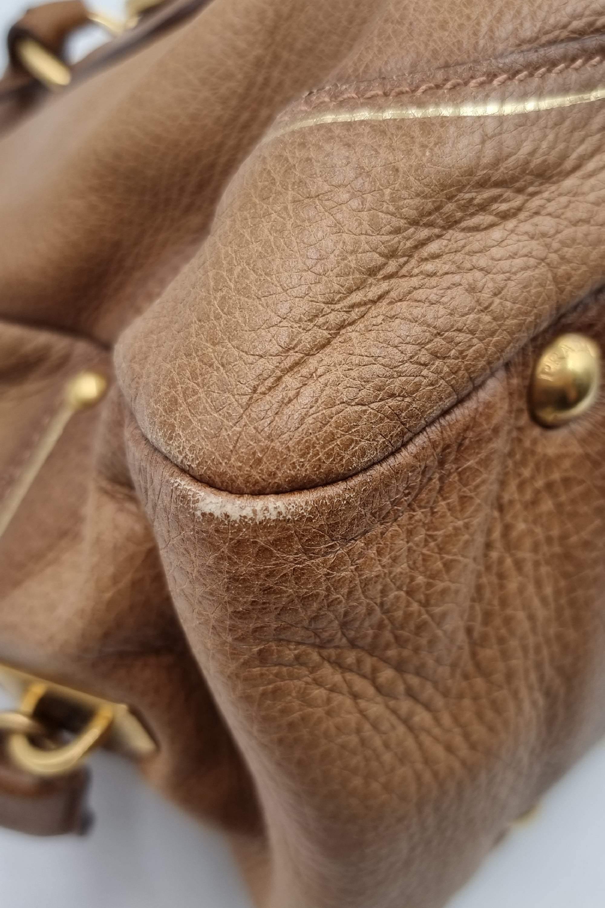 Cervo Antik Bowler Bag Light Brown