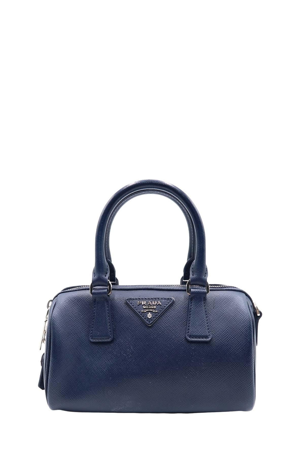 Convertible Saffiano Bowler Bag Navy