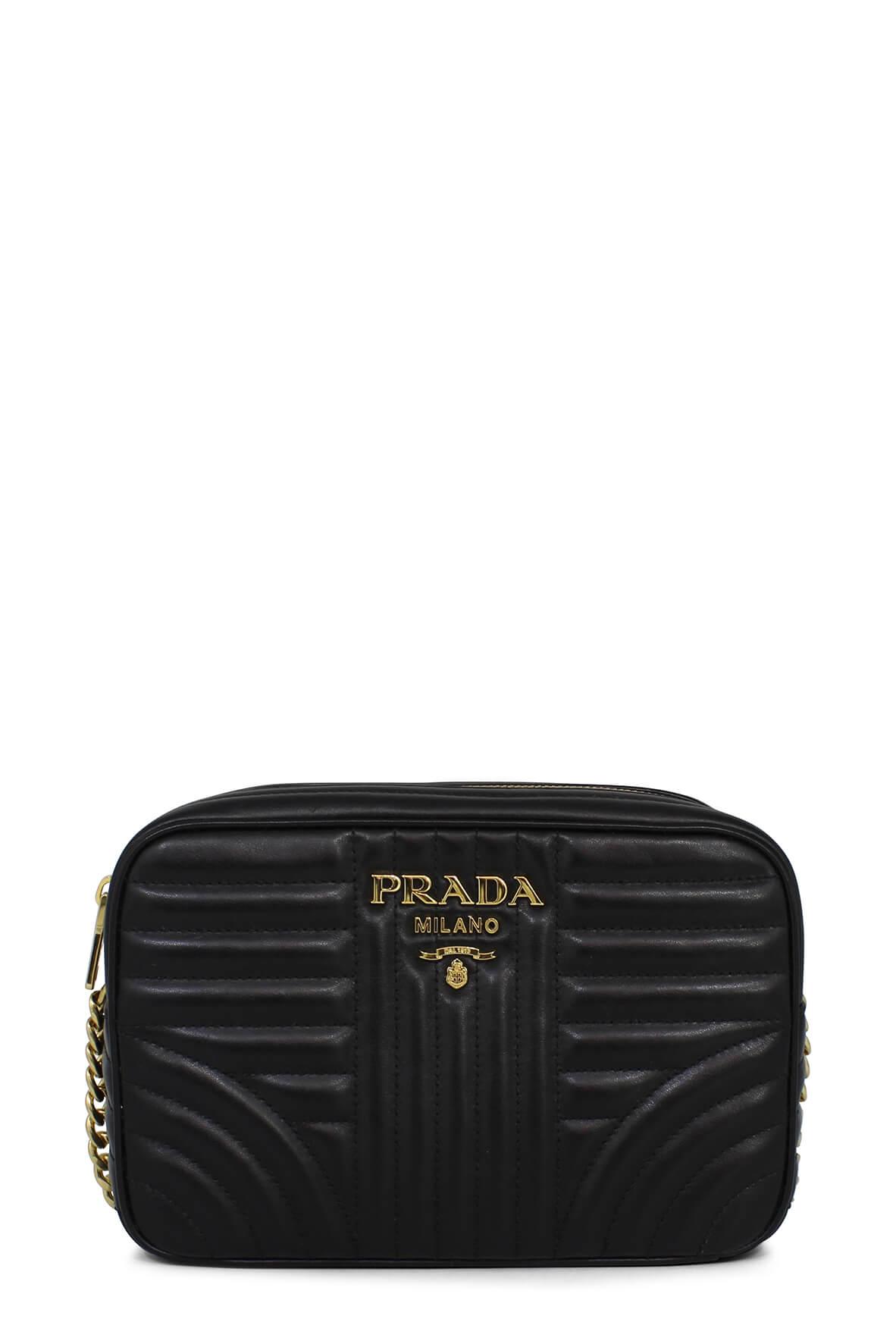 Diagramme Soft Calf Impunture Shoulder Bag Black