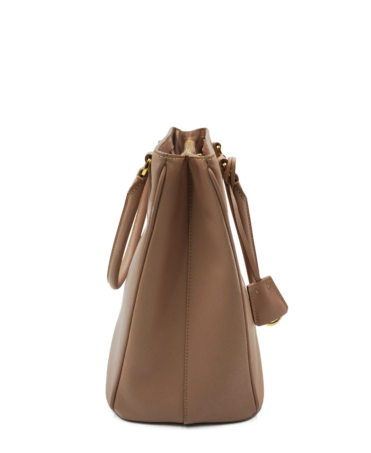 Large Galleria Top Handle Saffiano Lux Leather Soft Pink Beige