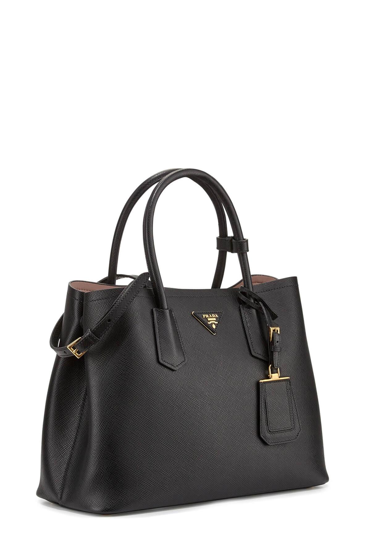 Large Double Bag Nero Mughetto