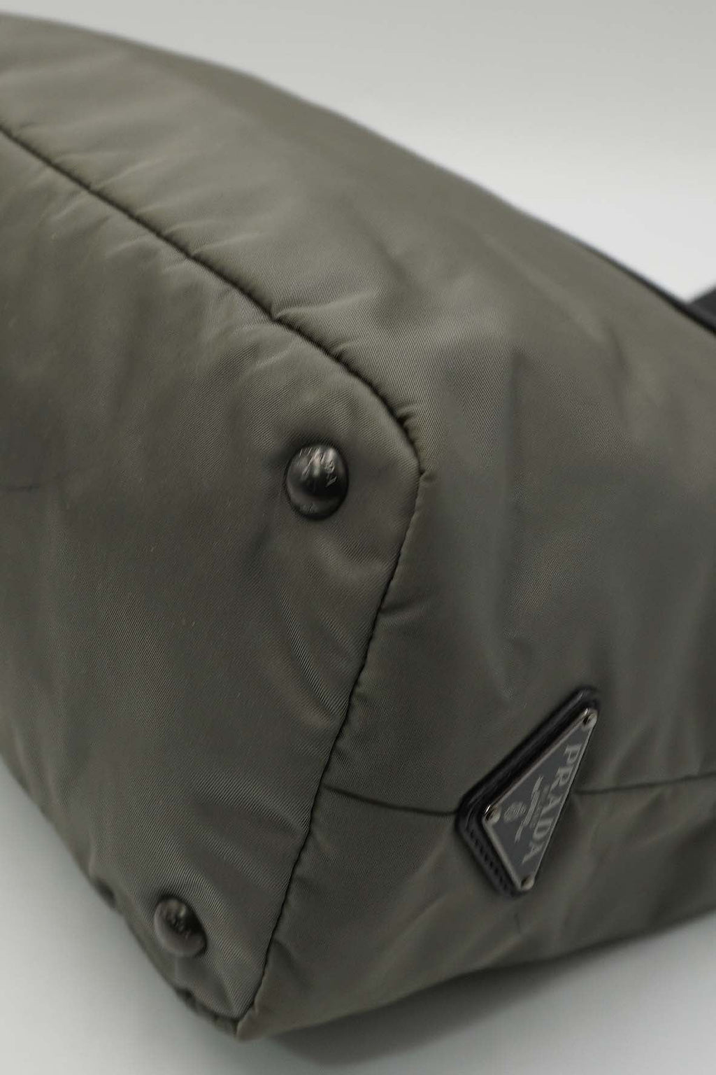 Medium Double Tote Nappa Leather and Tessuto Revirsible Black Grey