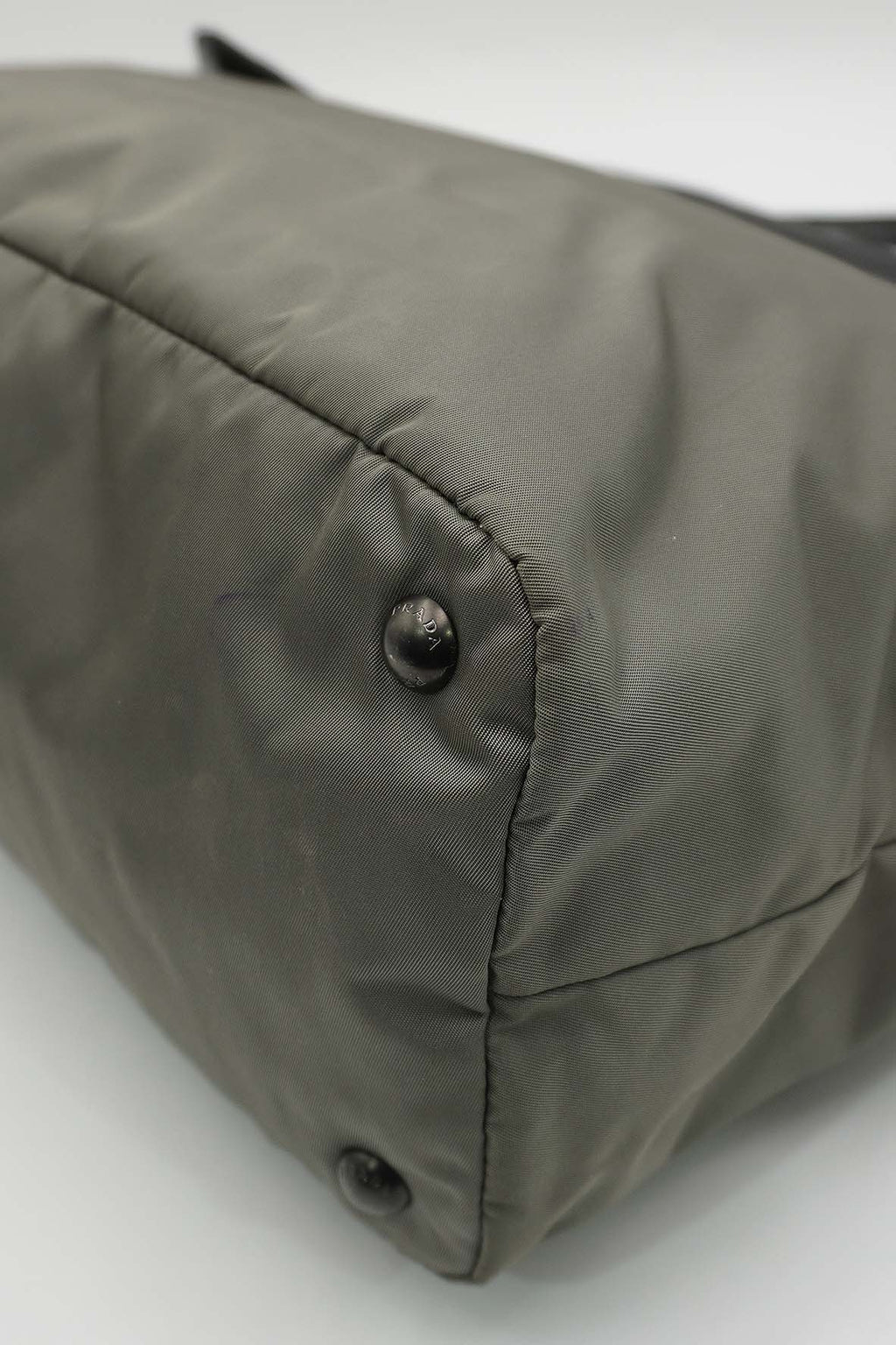 Medium Double Tote Nappa Leather and Tessuto Revirsible Black Grey