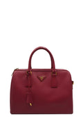 Medium Lux Convertible Boston Bag Saffiano Leather Fuchsia