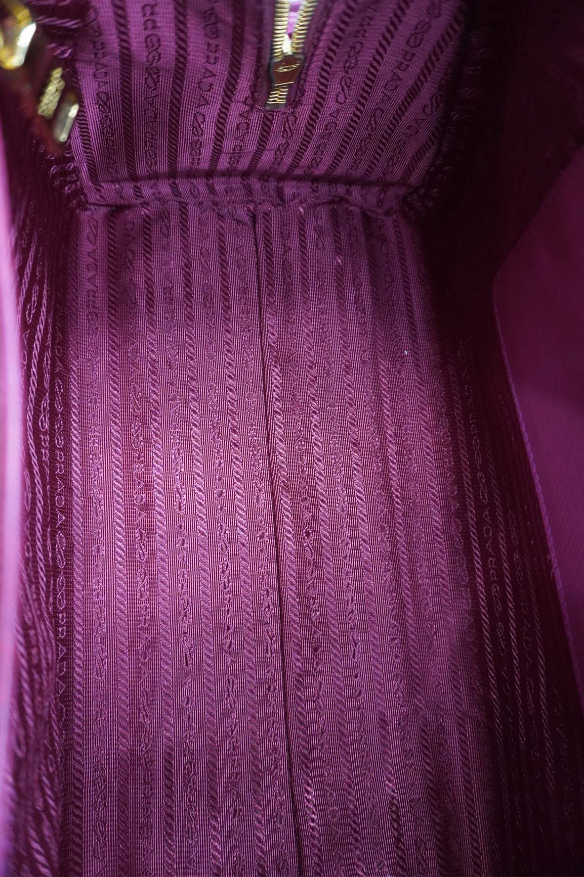 Medium Lux Convertible Boston Bag Saffiano Leather Fuchsia