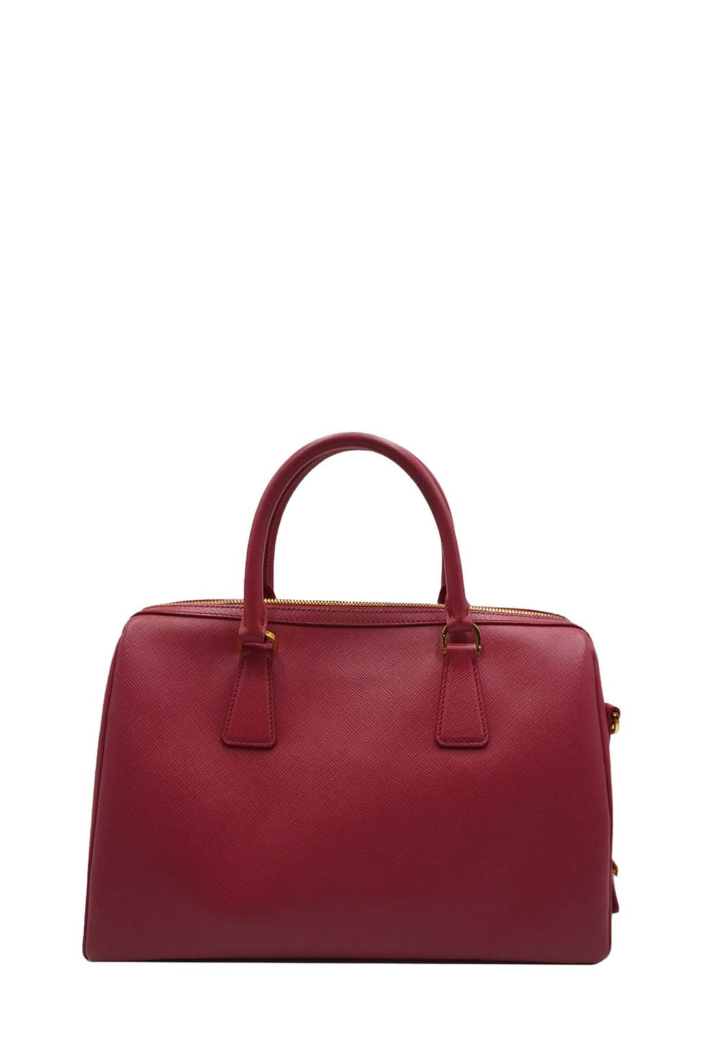 Medium Lux Convertible Boston Bag Saffiano Leather Fuchsia