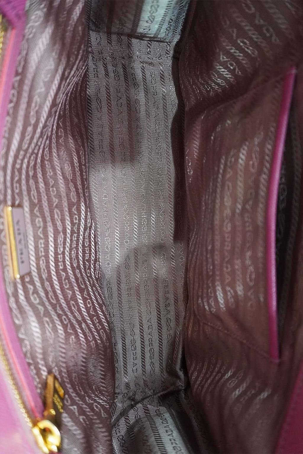 Medium Saffiano Lux Double Zip Tote Pink Red