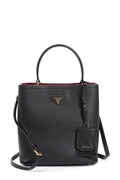 Medium Saffiano Cuir Panier Black