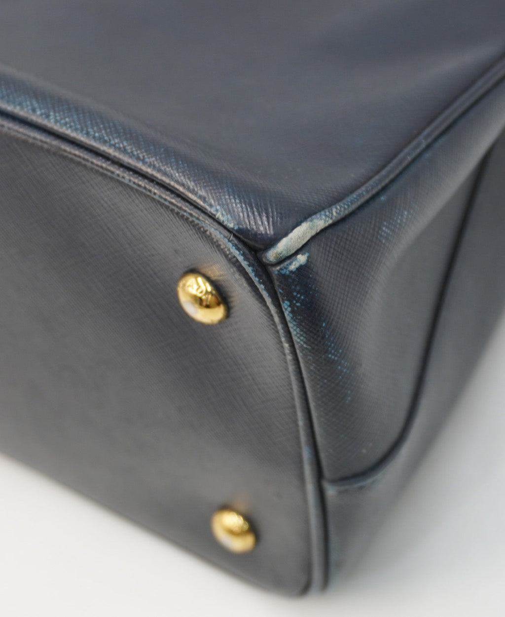 Medium Saffiano Lux Leather Double Zip Tote Black