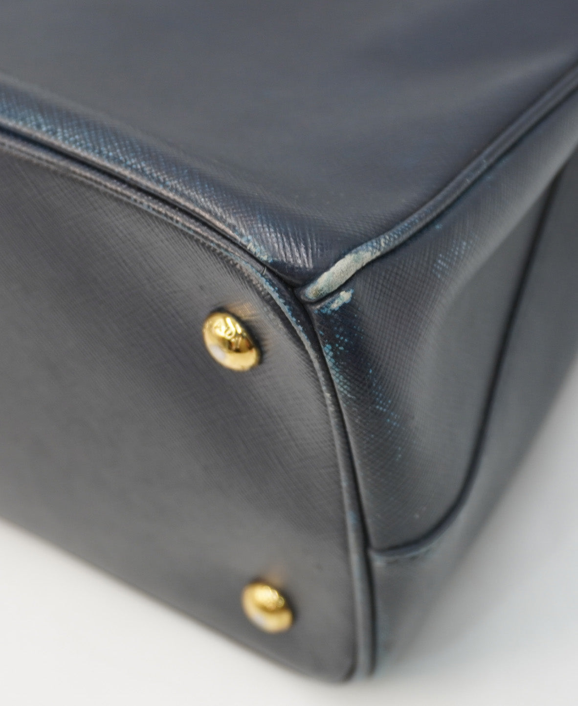Medium Saffiano Lux Leather Double Zip Tote Black
