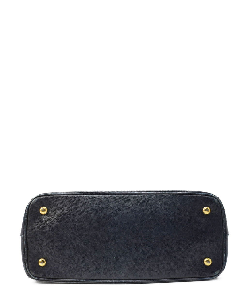 Medium Saffiano Lux Leather Double Zip Tote Black
