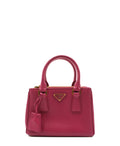 Mini Saffiano Lux Leather Double Zip Pink