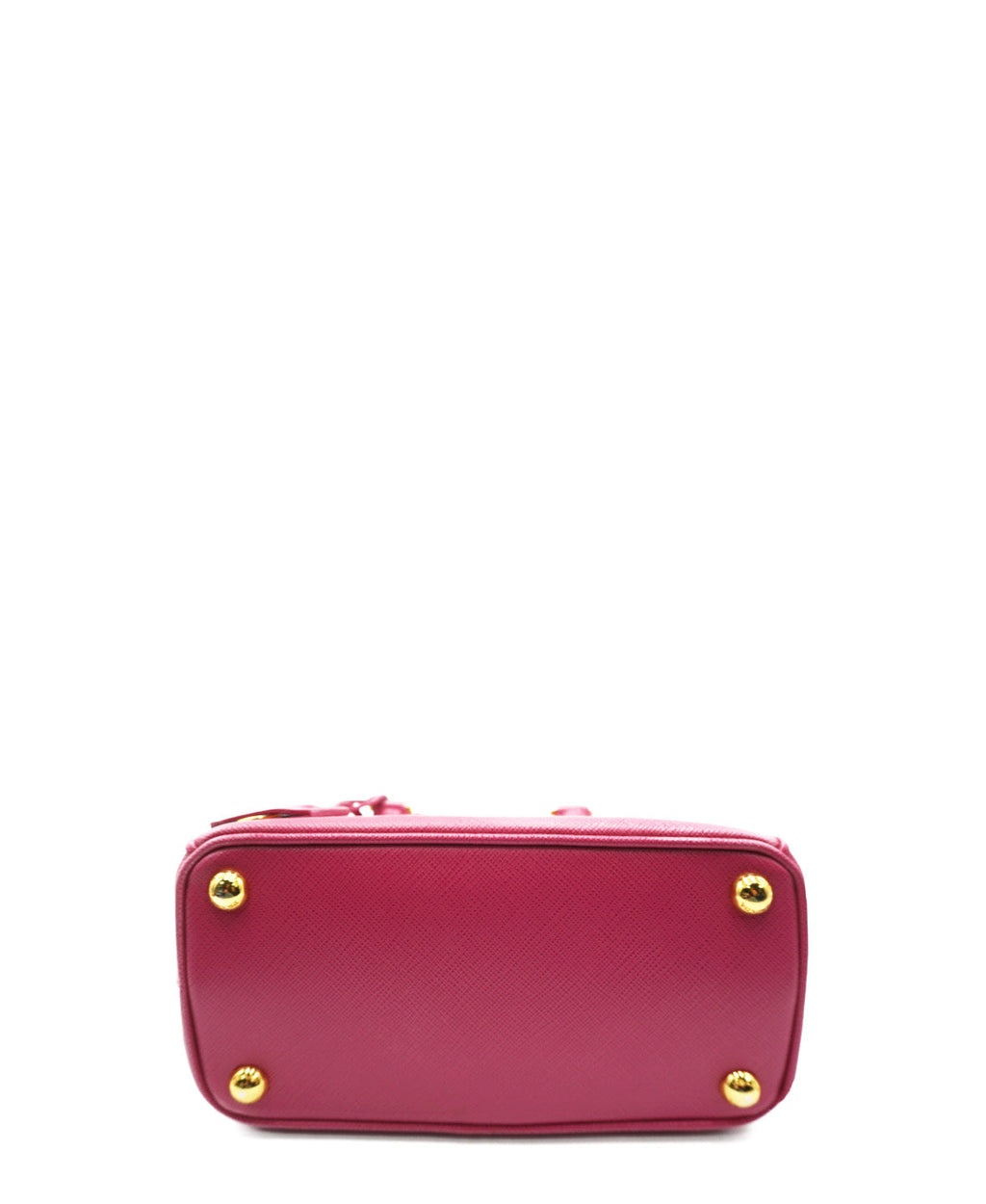 Mini Saffiano Lux Leather Double Zip Pink
