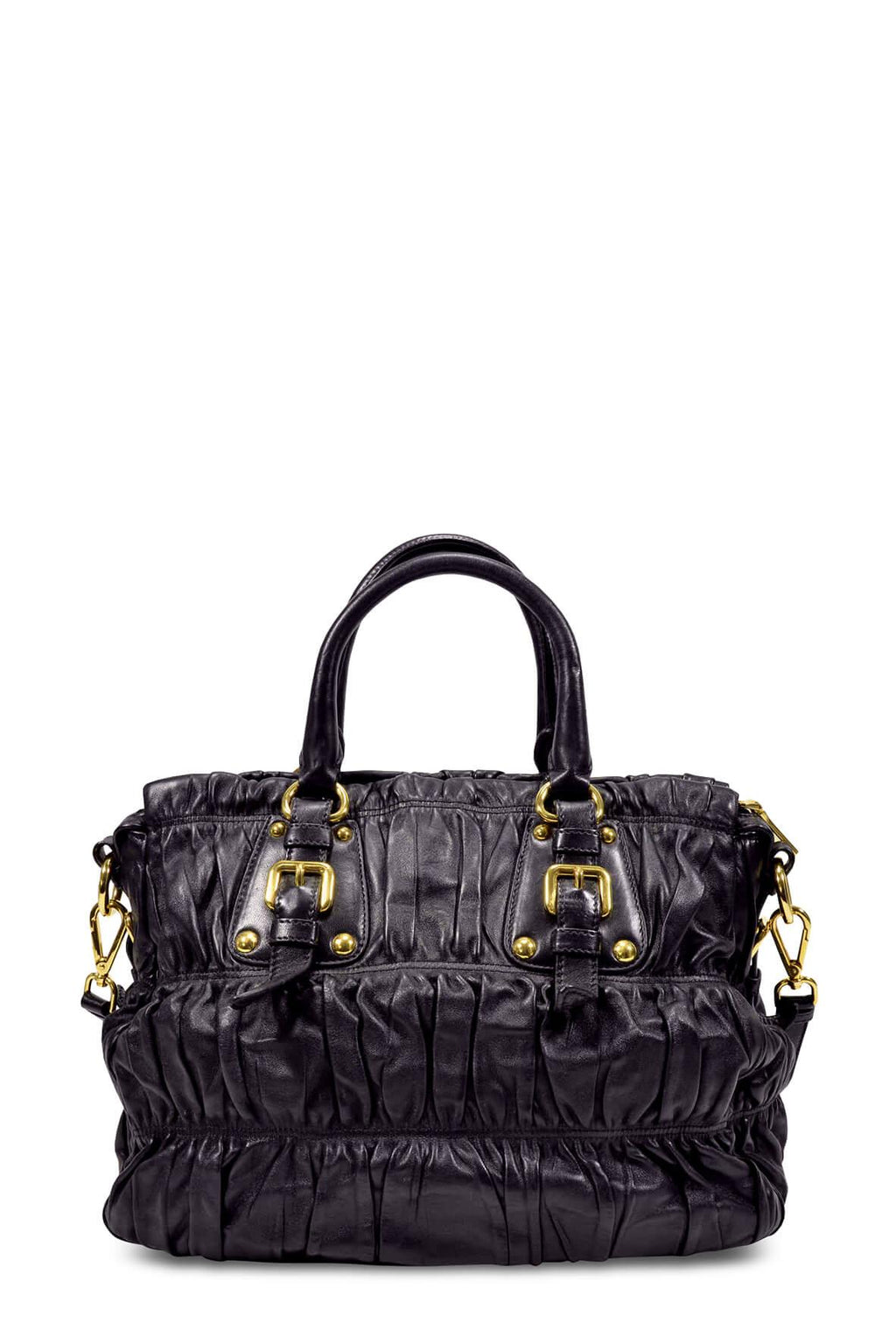 Large Nappa Gaufre Bag Black