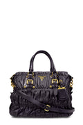Large Nappa Gaufre Bag Black