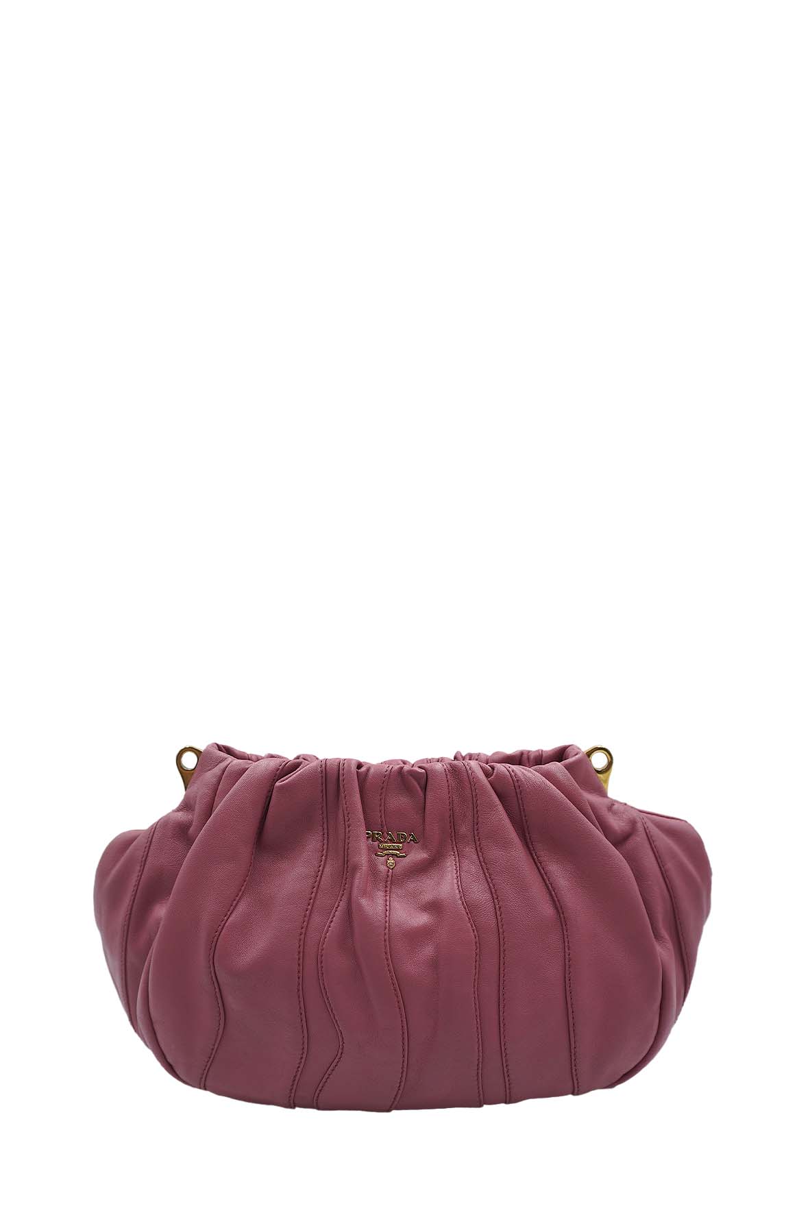 Nappa Stripes Hobo Bag Pink