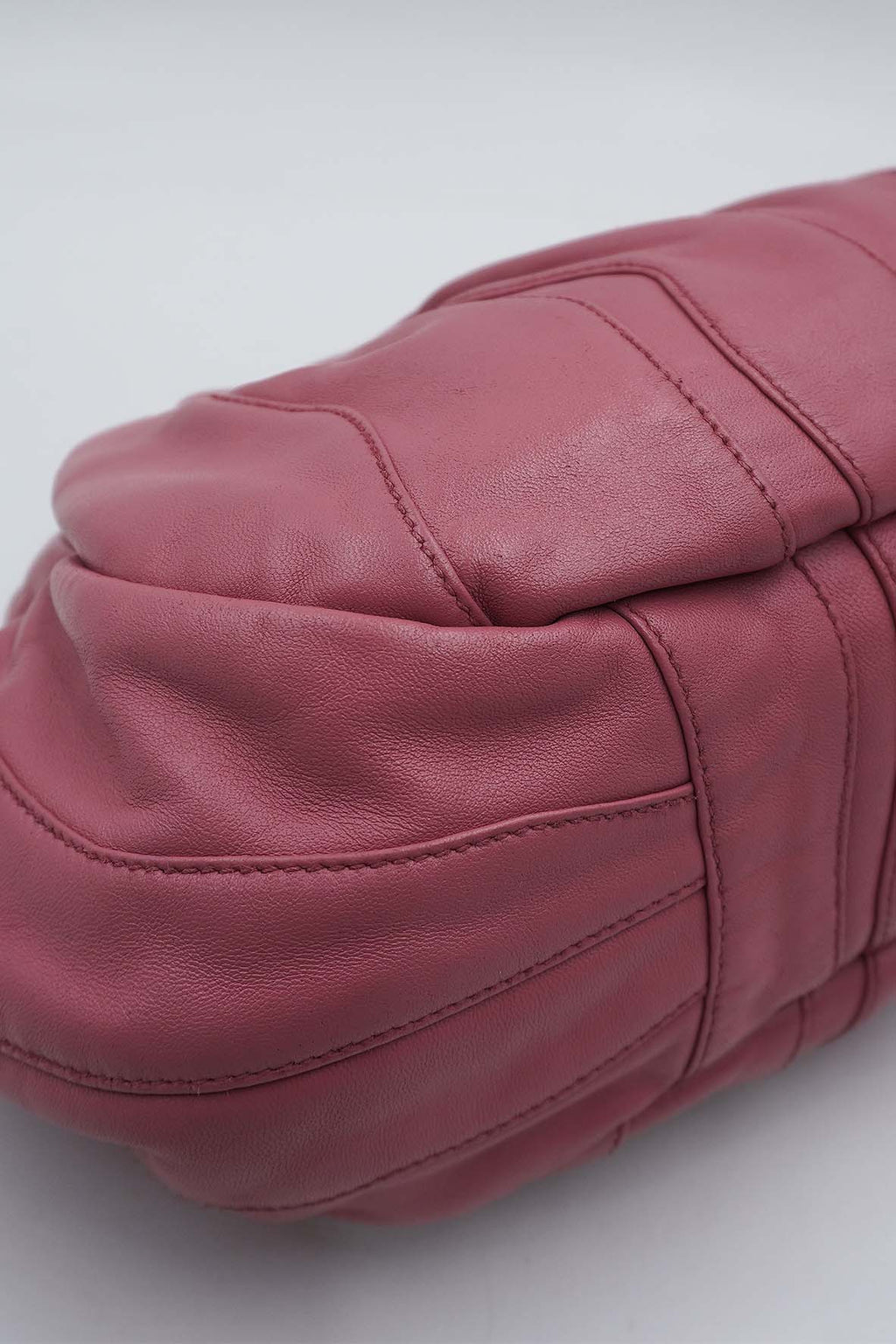 Nappa Stripes Hobo Bag Pink