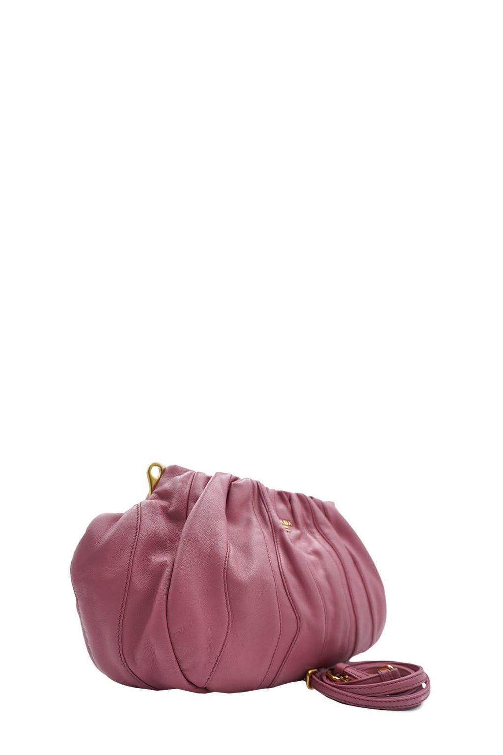 Nappa Stripes Hobo Bag Pink