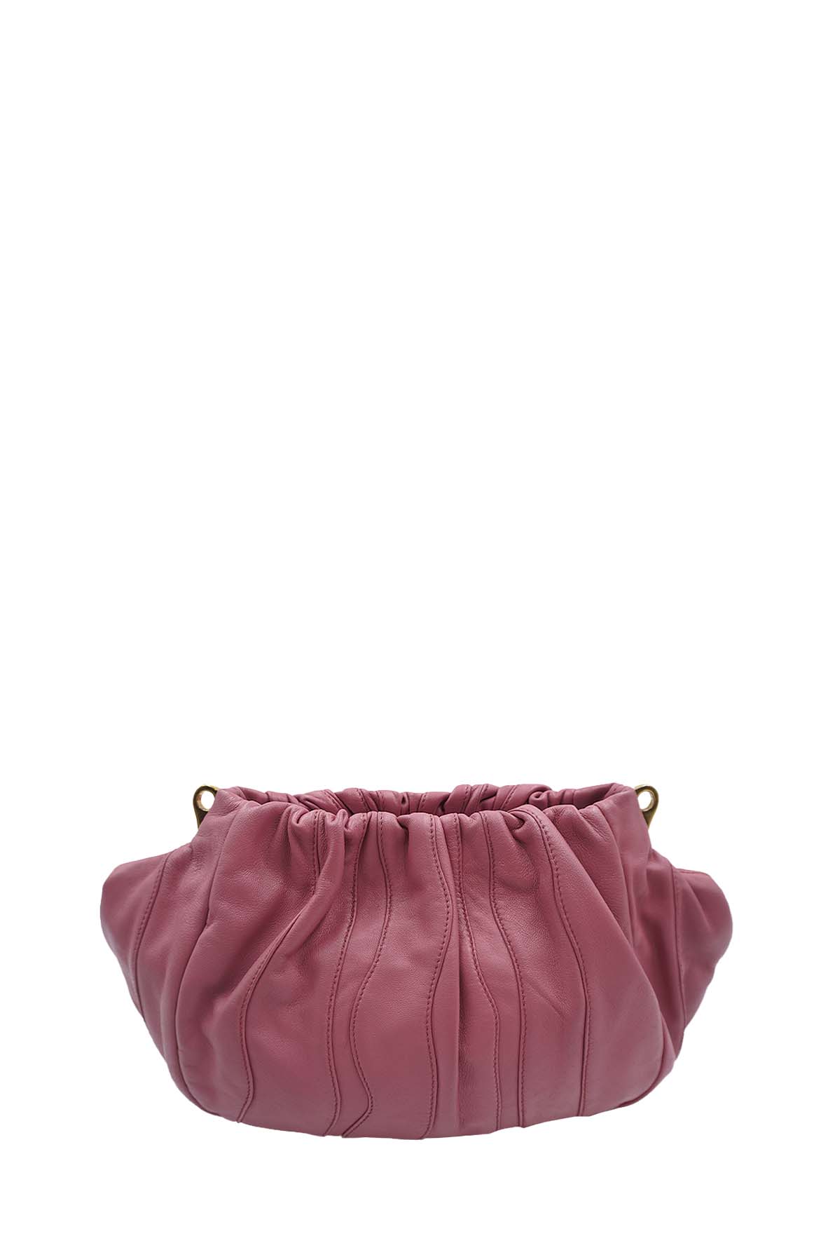 Nappa Stripes Hobo Bag Pink