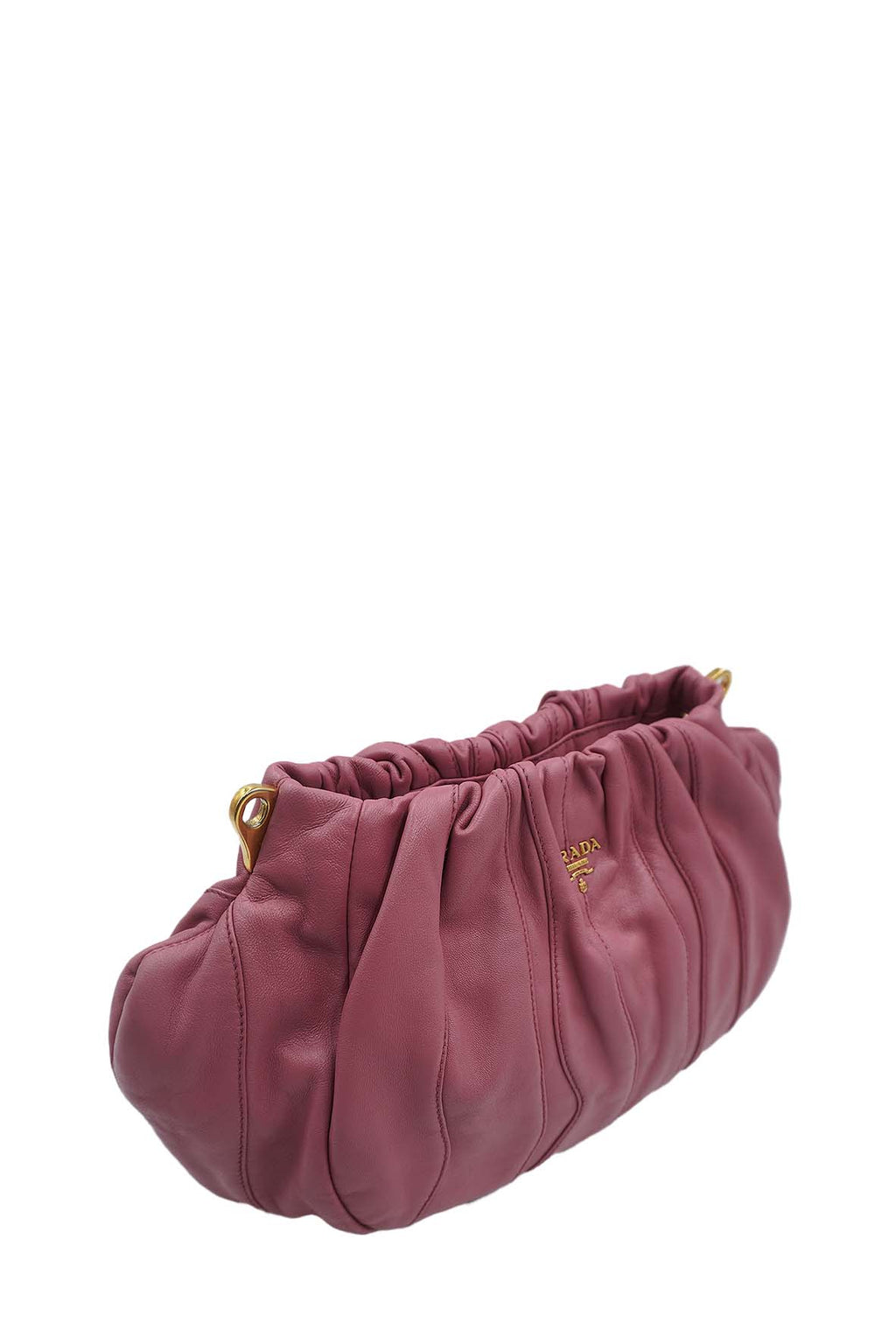 Nappa Stripes Hobo Bag Pink